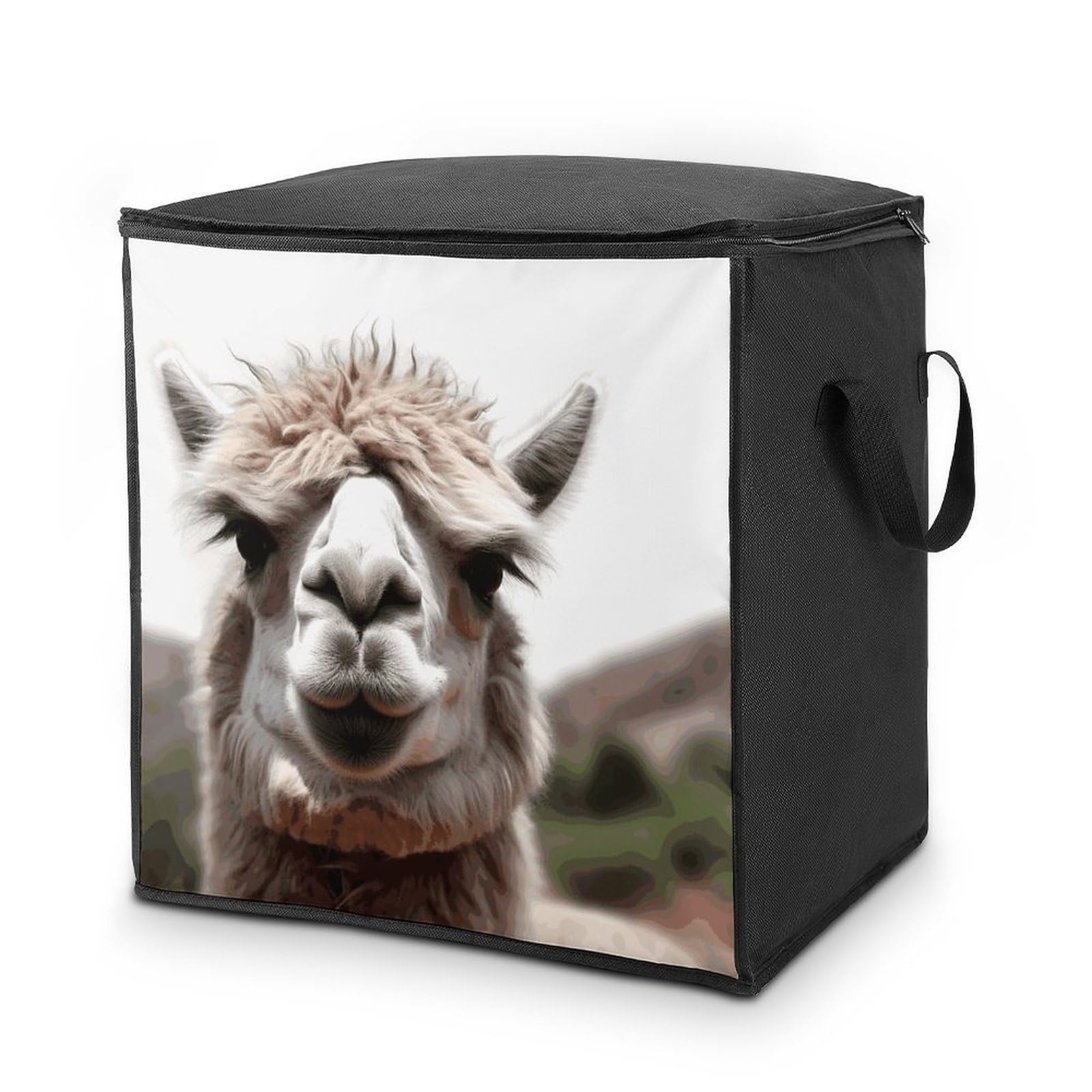 Fekiloot Style Funny Alpaca Llama Storage Bags With Reinforced Handles,Moving Bag With Zipper,Closet Organizers,Compression Packing Cubes