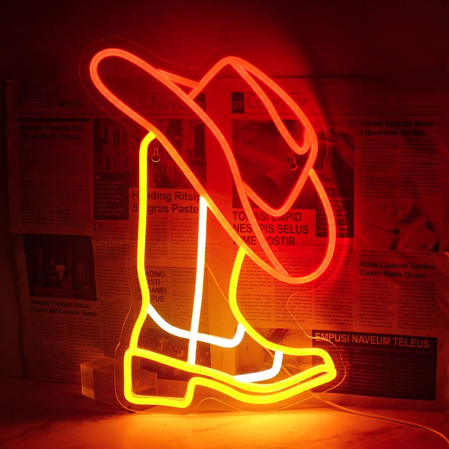 Horseneon Cowboy Neon Signs, Cowboy Hat Neon Lights Signs, Western