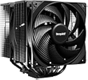 be quiet! Pure Rock Pro 3 Black CPU Air Cooler | 6 High Performance 6mm Heat Pipes with HDT Technology | 120mm Quiet PWM Fan | AMD:AM4 AM5/Intel LGA 1700/1150/1151/1200 | Black | BK042