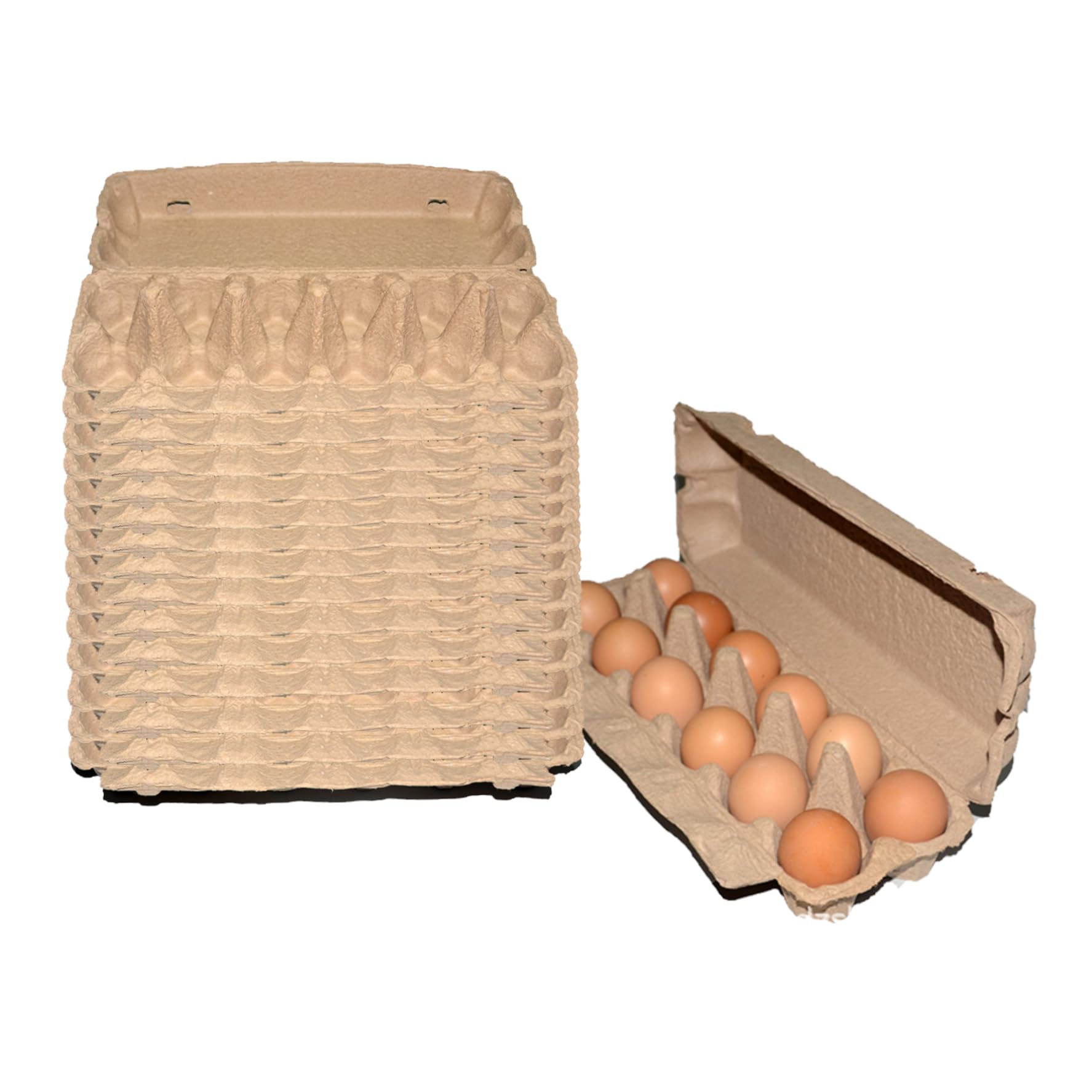 Cartones de Huevo vacíos para el Almacenamiento, Cajas de Huevo de 15 Piezas, Soporte de 12 recuentos, Bandeja de Almacenamiento de Pulpa de Papel Kraft, a Granel