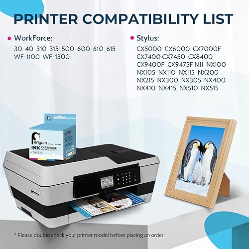 Miniatura 2 de Penguin Cartucho de tinta remanufacturado de repuesto para Epson 69 T069 utilizado para Stylus CX5000 CX6000 CX7000F CX7400 CX7450 CX8400 CX9400F