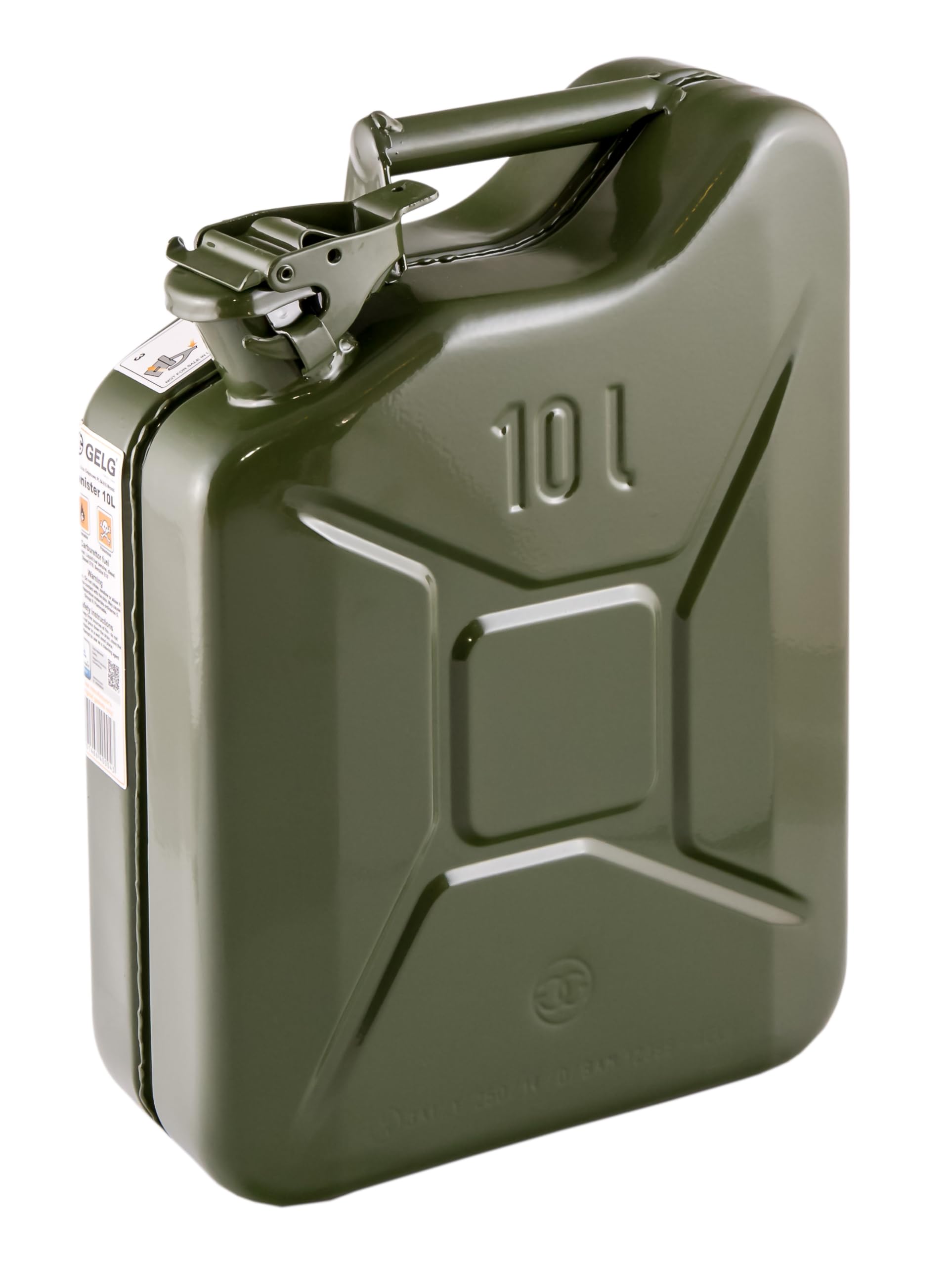 Jerrycan métal vernis Vigor évite les fuites et odeurs d'essence