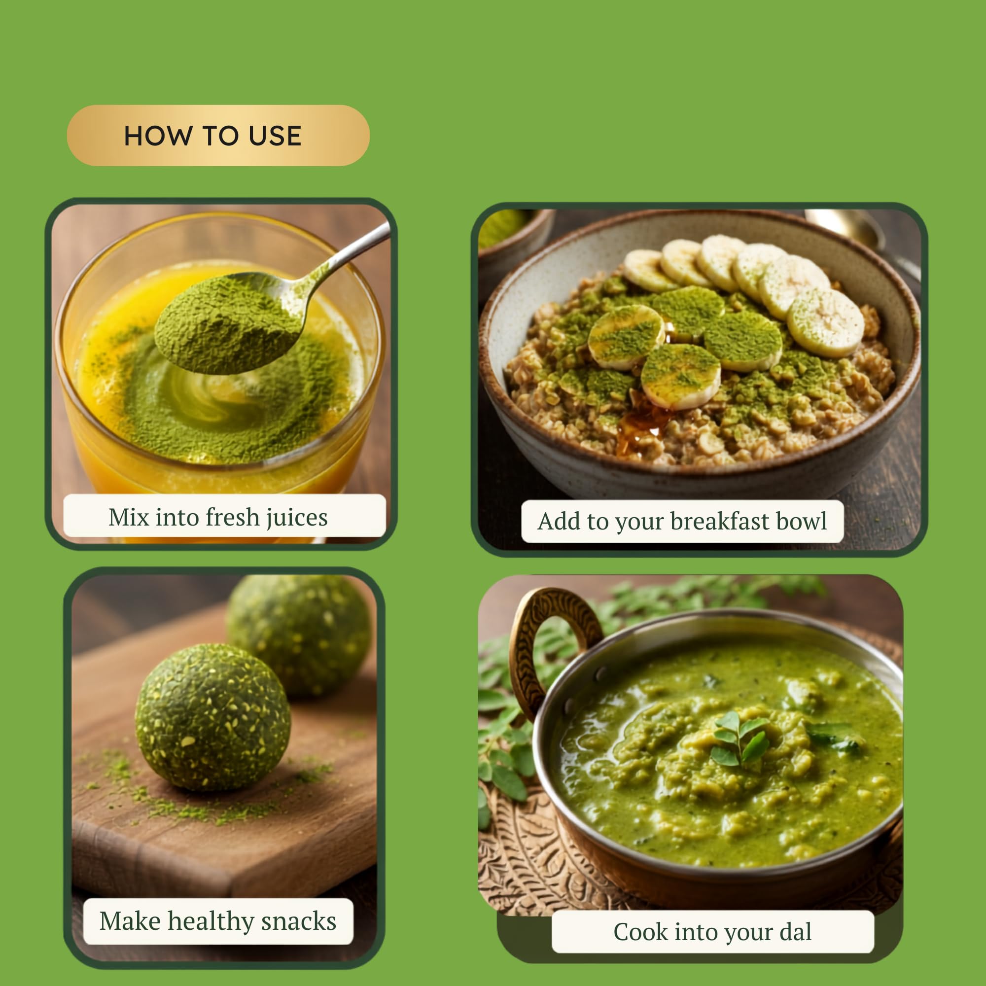 KINETQ Organic Moringa Leaf Powder 200g (2x100g) | Rich in Iron & Protein product image 9