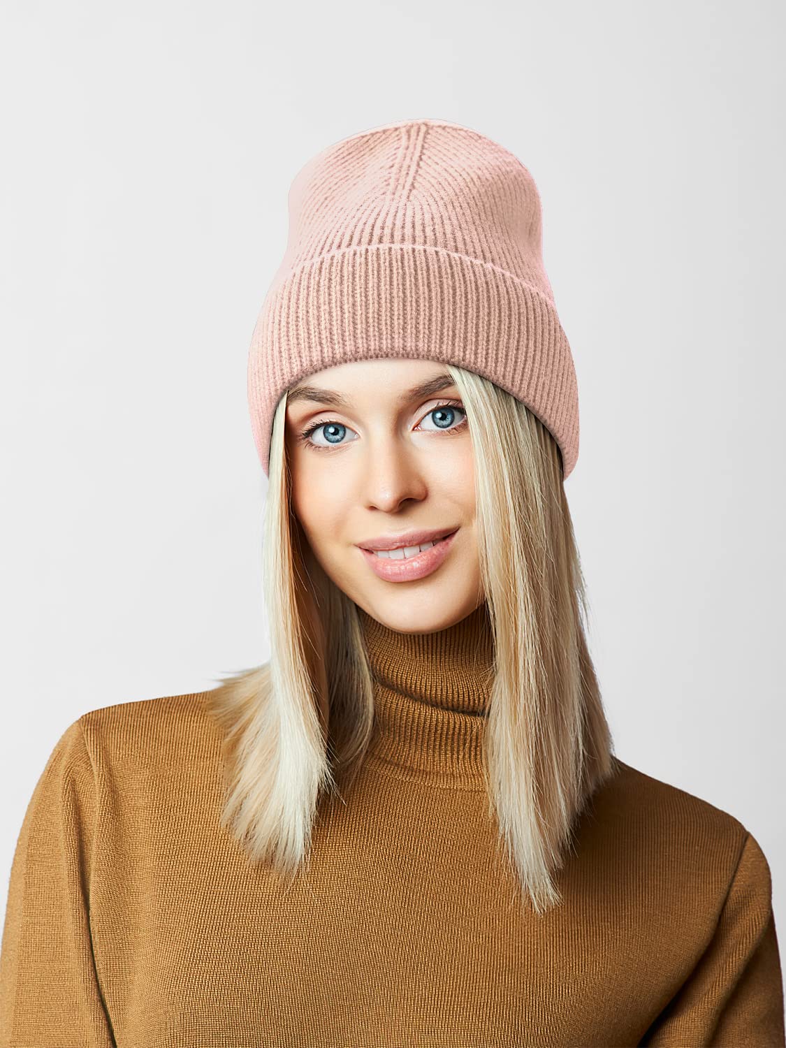 MOBIUSPHY Cappello Uomo Donna Cappelli Unisex Berretti Invernale Beanie Cuffia Uomo Hat Maglia Caldo Cappello Nero Moderno Adulto Inverno per Sci/Bici/Moto