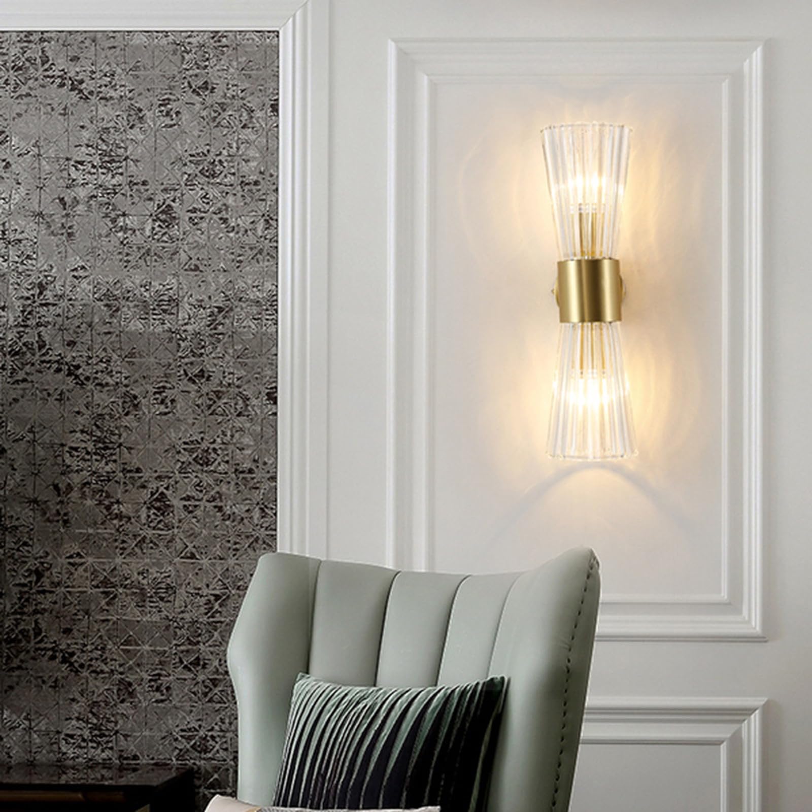 400 mm ottone oro cristallo applique da parete lampada da parete in cristallo e base dorata lampada da parete per montaggio a parete