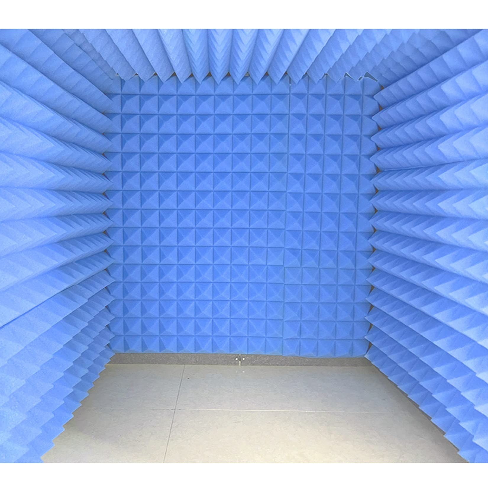 Cabine d'enregistrement vocale portable avec bouclier d'isolation pliable insonorisé avec triple amortissement sonore pour studio podcast, chant et radiodiffusion (couleur : bleu, 80 x 80 x 40 cm)
