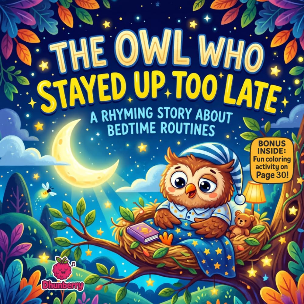 The Owl Who Stayed Up Too Late: A Silly Rhyming Bedtime Story About Sleep Routines, Healthy Habits, and Cozy Nights
