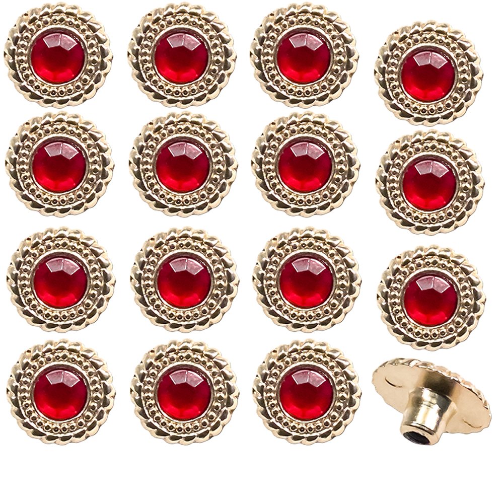 Figures Toy Company Set of 16 Replacement Ruby Rivets Compatible with WWE World Heavyweight Championship Adult Size Replica Belt