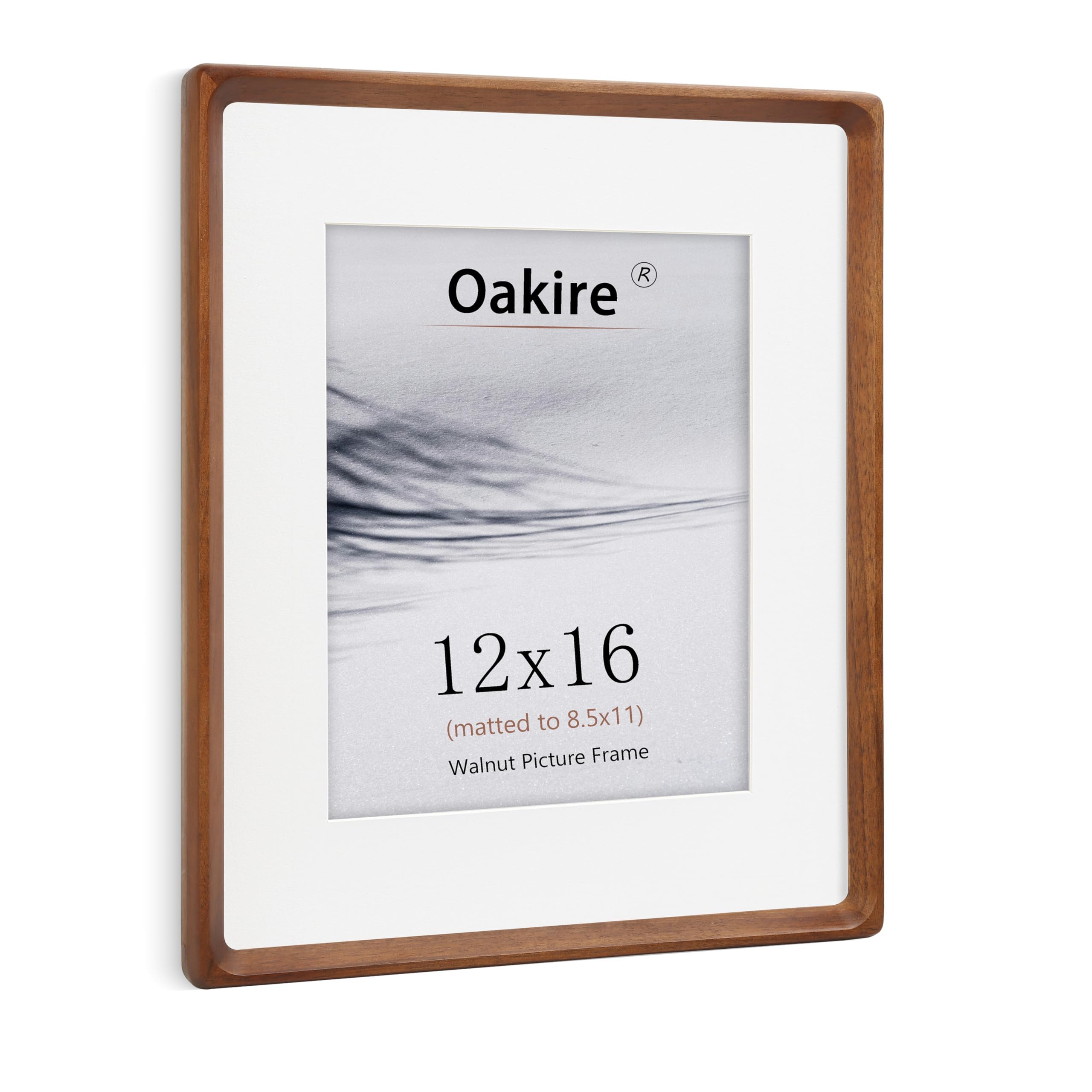 Photo 1 of Oakire 12x16 Walnut Wood Picture Frame