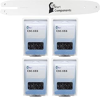 16-Inch Chainsaw Bar and 4 Chain Combo Replacement for Stihl Ms 250, Stihl Ms 230, Stihl 025, Stihl Ms 251, Stihl 017, Stihl 009-3/8" Pitch.050" Gauge, 55 Links, 7 Sprocket Nose Tooth