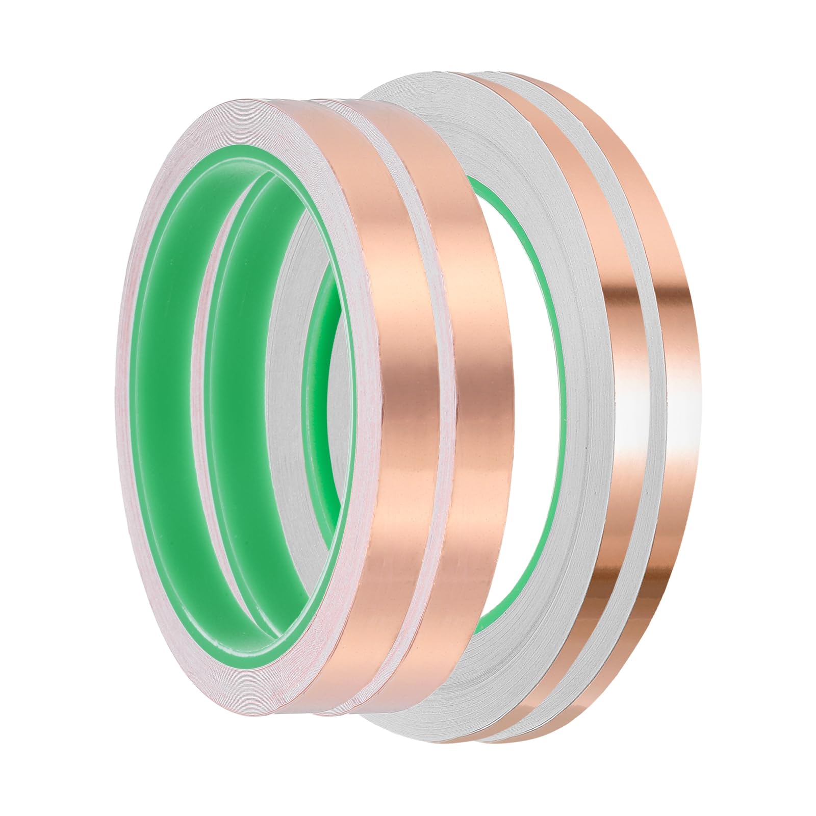 PATIKIL Copper Foil Tape, (10mm x 10m/20m) (2Set), Double Conductive Adhesive Tape with Correction Tool, Suit for - Guitar EMI/RFI Shielding/Electrical Repairs