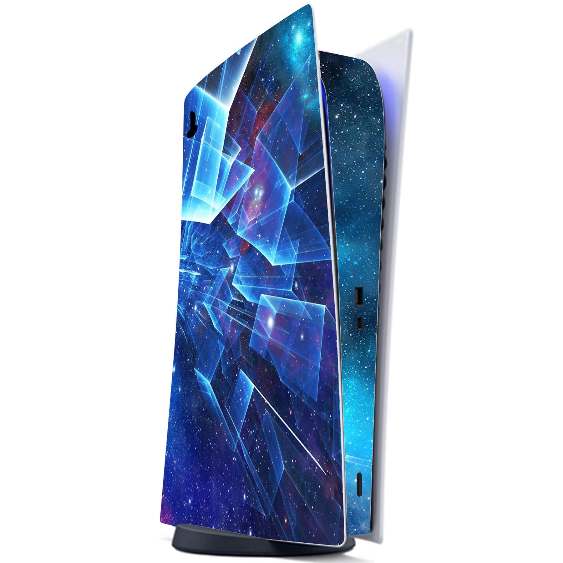 PlayVital for ps5 Skin - Digital Edition Console Full Set Vinyl Decal Sticker, Cover Skin Accessories for ps5 Controller & Charging Station & Media Remote & Headset -Multidimensional Galaxy - 5