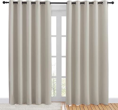 Miniatura 2 de NICETOWN Cortinas opacas para habitación de niños, tratamiento de ventana, paneles opacos con aislamiento térmico y ojales sólidos para dormitorio