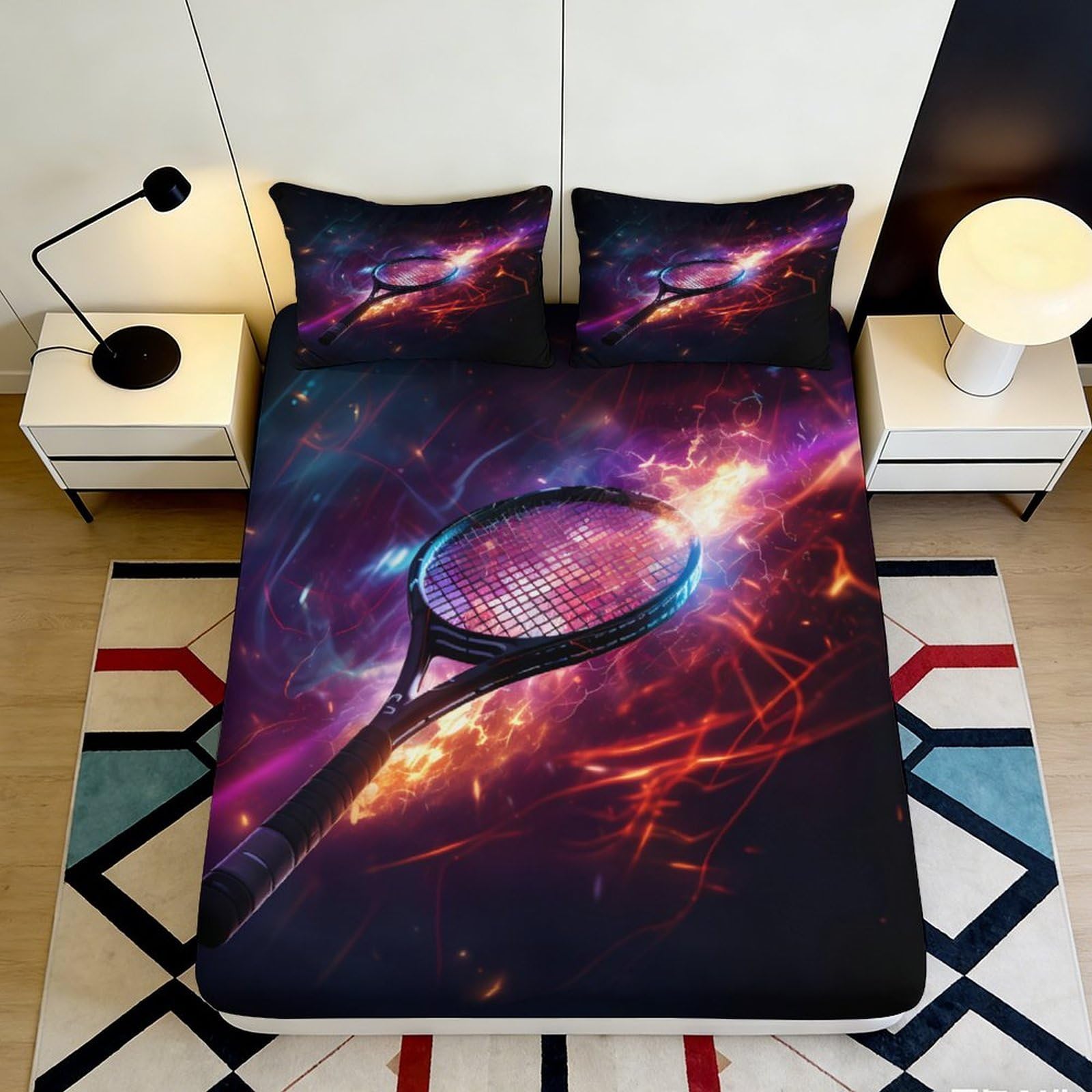 Dhbaneiok Style-9 3D Printed Galaxy Starry Sky Fitted Sheet Microfiber Soft Breathable Cosmic Nebula Mattress Cover Bedroom Decor 90X200x25cm