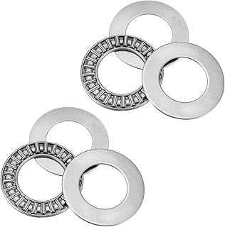 2 Sets AXK2035 Thrust Needle Roller Bearing with Washers, 20 mm Bore, 35 mm OD, 2 mm Wd, Thrust Bearings for Lawn Tractor Steering