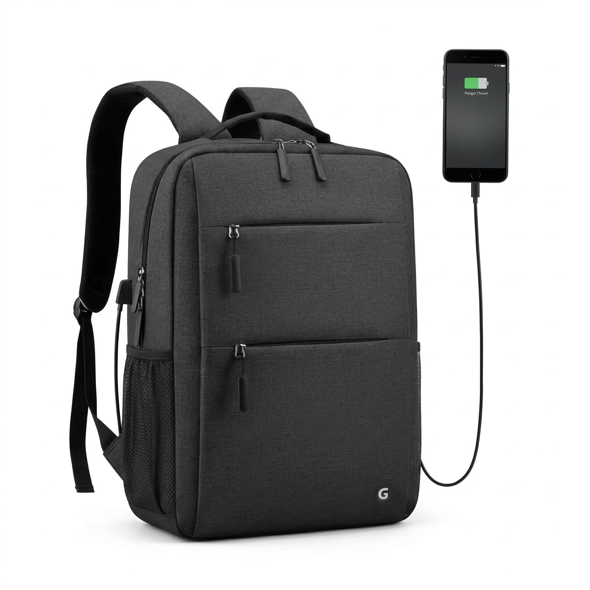 GadgetBite Graphite 20L Laptop Backpack with 15.6" Laptop Compartment, USB Charging Port, Organiser Pockets and Bottle Holder. Ideal for Office, College and Travel-image-28