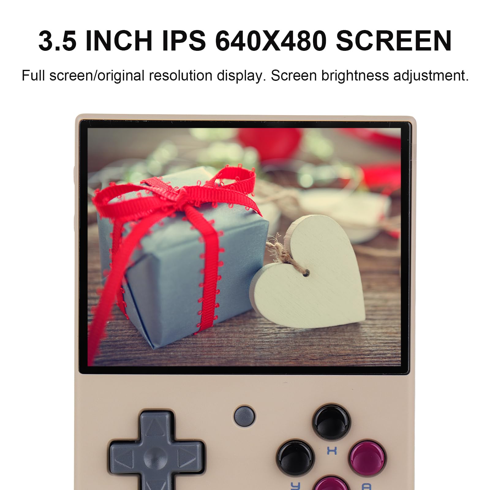 Miyoo Mini Plus Handheld-Spielkonsole 64G, 3,5 Zoll IPS-Bildschirm, Linux-System, integrierte 20000+ Spiele, unterstützt WLAN-Kampf (grau)