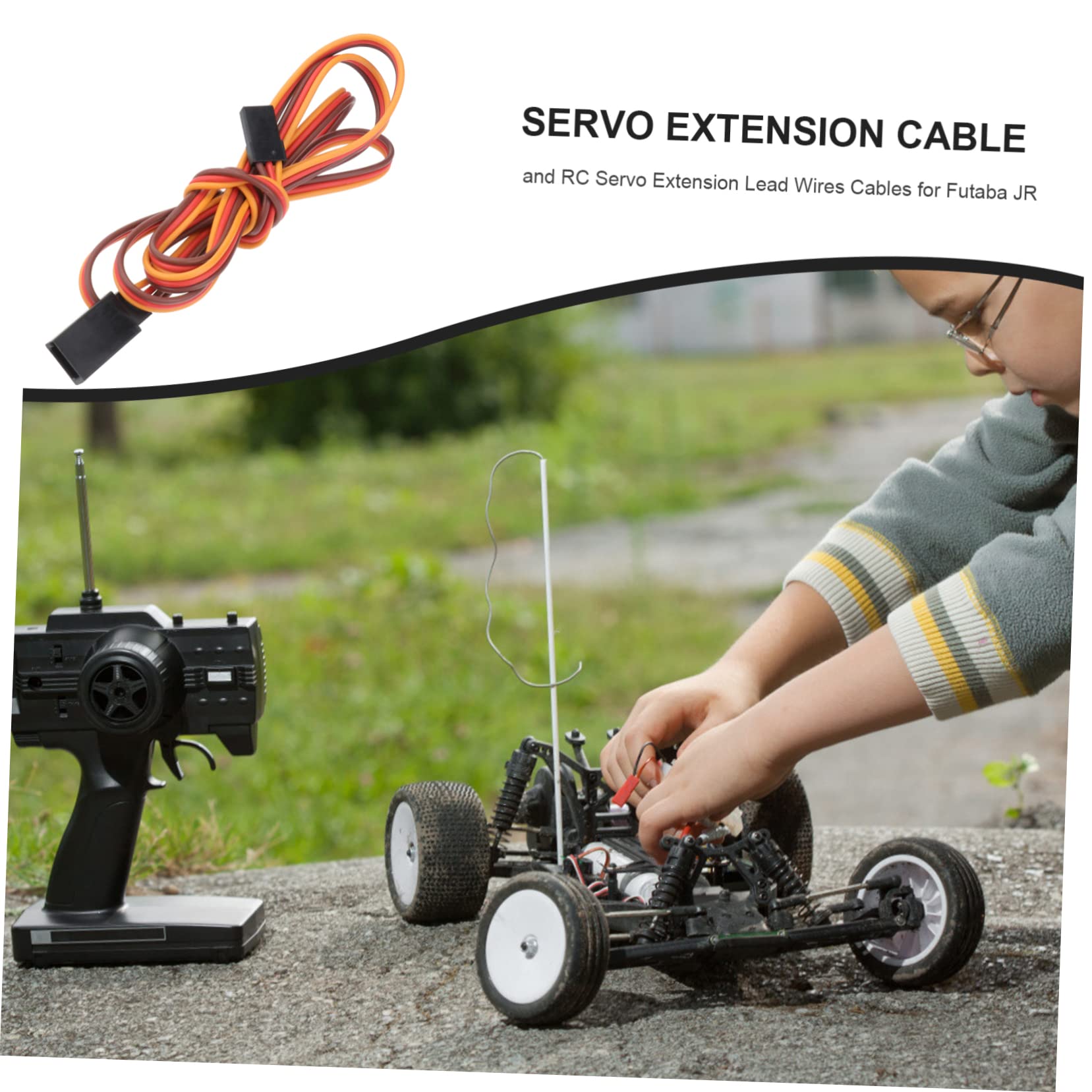 VICASKY 20 cables de extensión para Futaba Cable adaptador de alta calidad para maquetas y helicópteros, material plástico resistente con alambre de cobre para conexiones receptoras