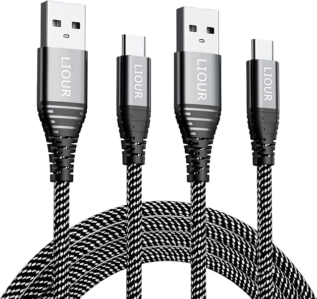 USB C cable Fast Charging(1.5m 2 packs), C-type fast charging cable nylon braided compatible with Samsung Galaxy S22 S21 S20 S10 S9 S8 Plus Note 10 9 8, Huawei P10 P9 MATE 40 30,