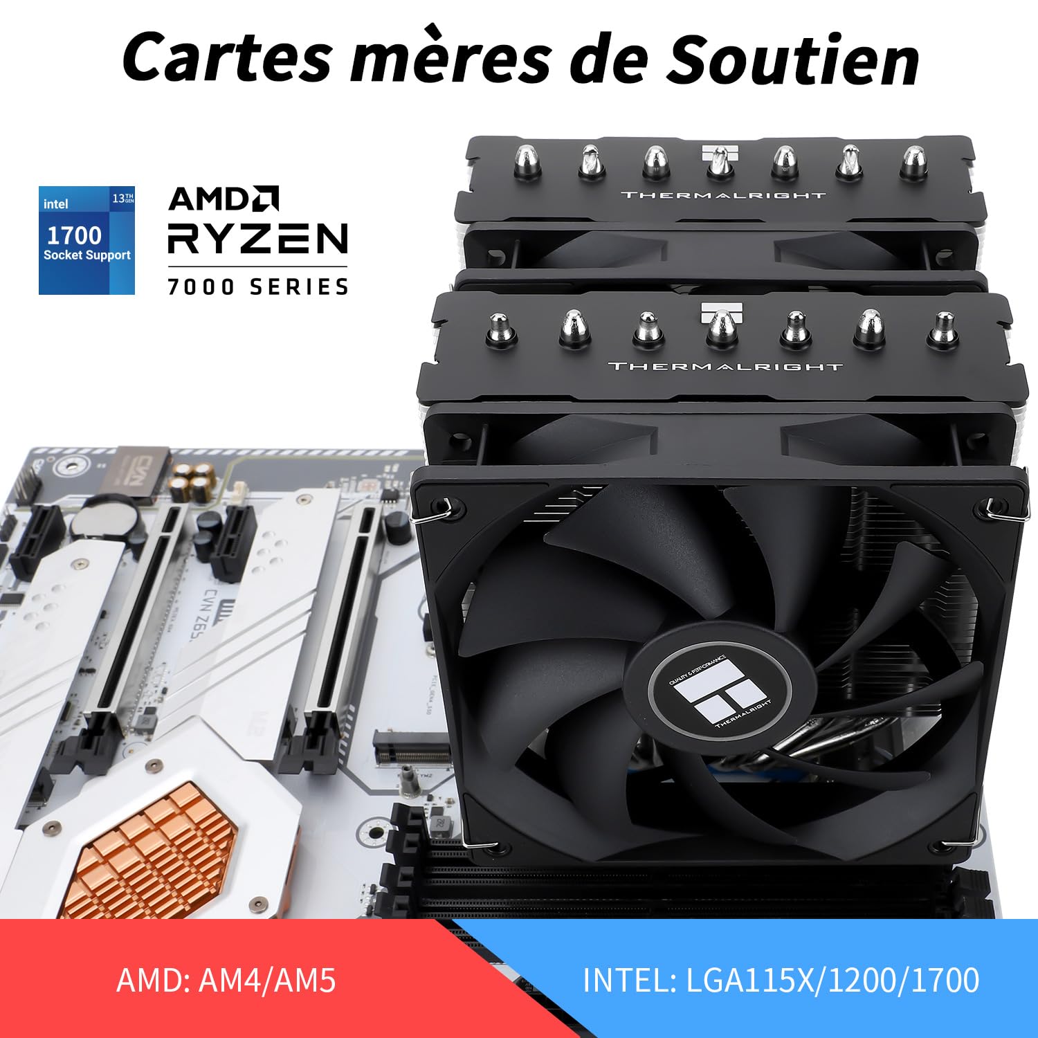 Thermalright Phantom Spirit 120 SE -Raffreddatore CPU, 7 dissipatori calore, doppia ventola TL-C12B V2 PWM da 120mm, tecnologia AGHP 4.0, compatibile con AM4/AM5/Intel LGA1851/1700/115x/1200