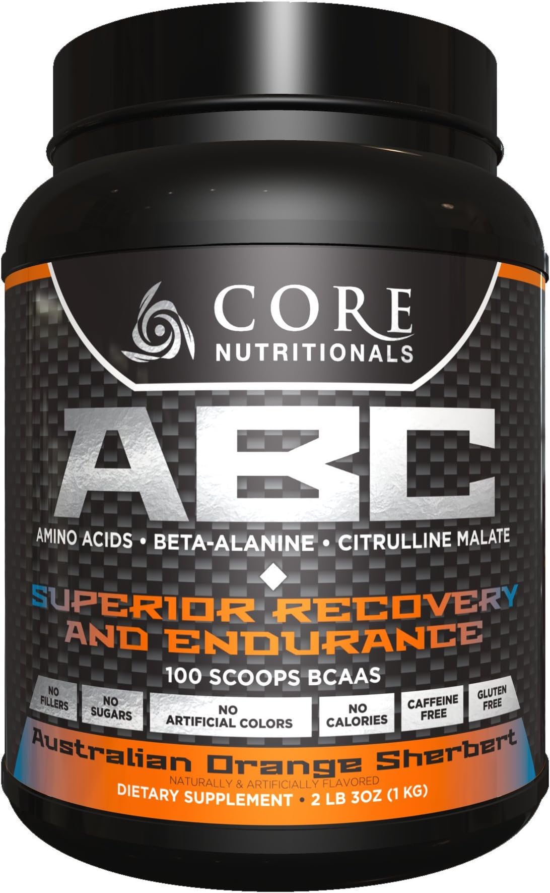 Core Nutritionals ABC Pre-Workout Supplement, Australian Orange Sherbert 2 Pound 3 Ounce