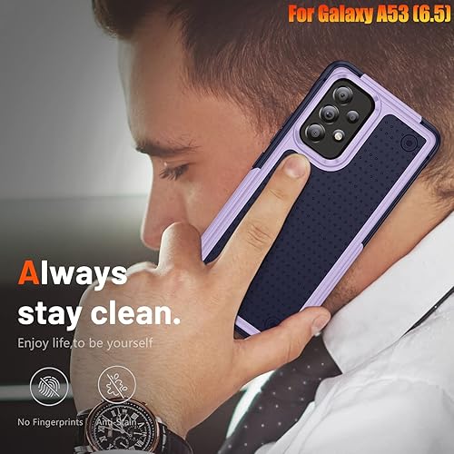 Miniatura 7 de Funda resistente para Samsung Galaxy A53(5G) de 6.5 pulgadas, 4 esquinas con bolsas de aire protección contra caídas de 12 pies, agarre texturizado