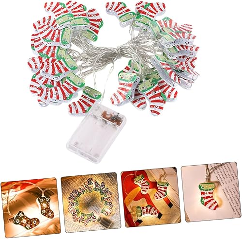 Miniatura 3 de 1 juego de luces LED de hadas de luces de Navidad, calcetines de Navidad, luz colgante de Navidad, luz de hadas de Navidad, luces de hadas para