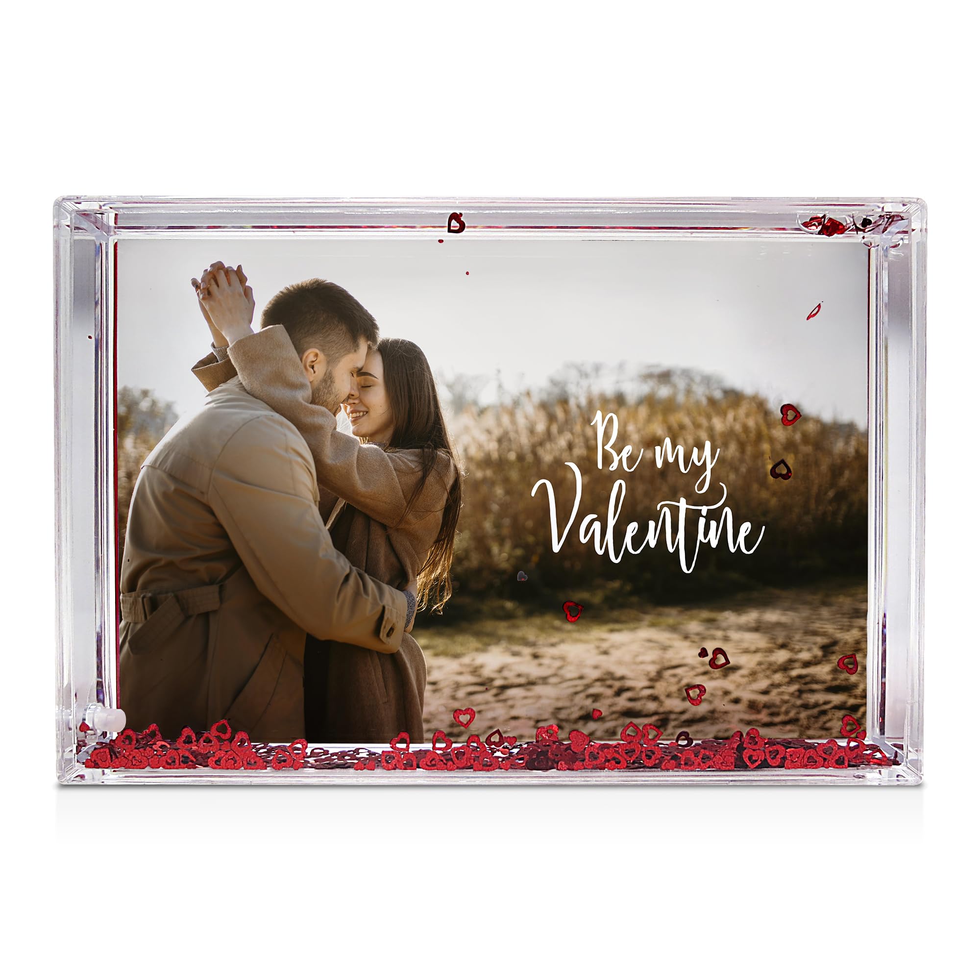 Marco de Fotos para Enamorados 10x15cm. Marco con Foto Personalizado. Regalos Originales para Parejas San Valentín. Regalos Originales para Mujer joven y Hombre. Regalo Novia. MARCO DE CORAZONES