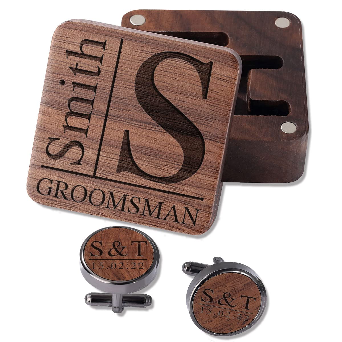 Boutons De Manchette Noirs Personnalisés - France