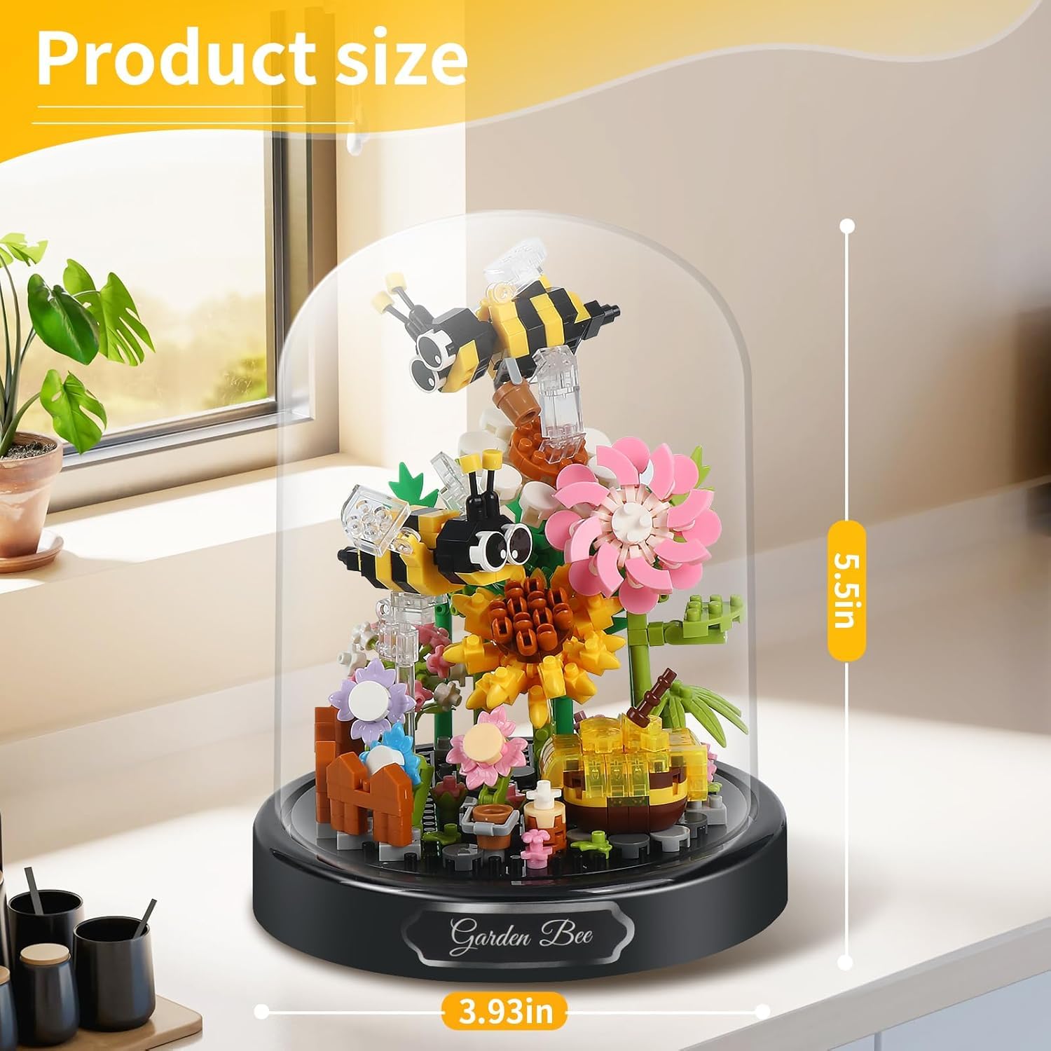 Flower Micro Building Blocks Lily Rose Tulips Bouquet Immortal Daisy Sunflower Mini Brick Figure Toy For Home Decor With Display - 26