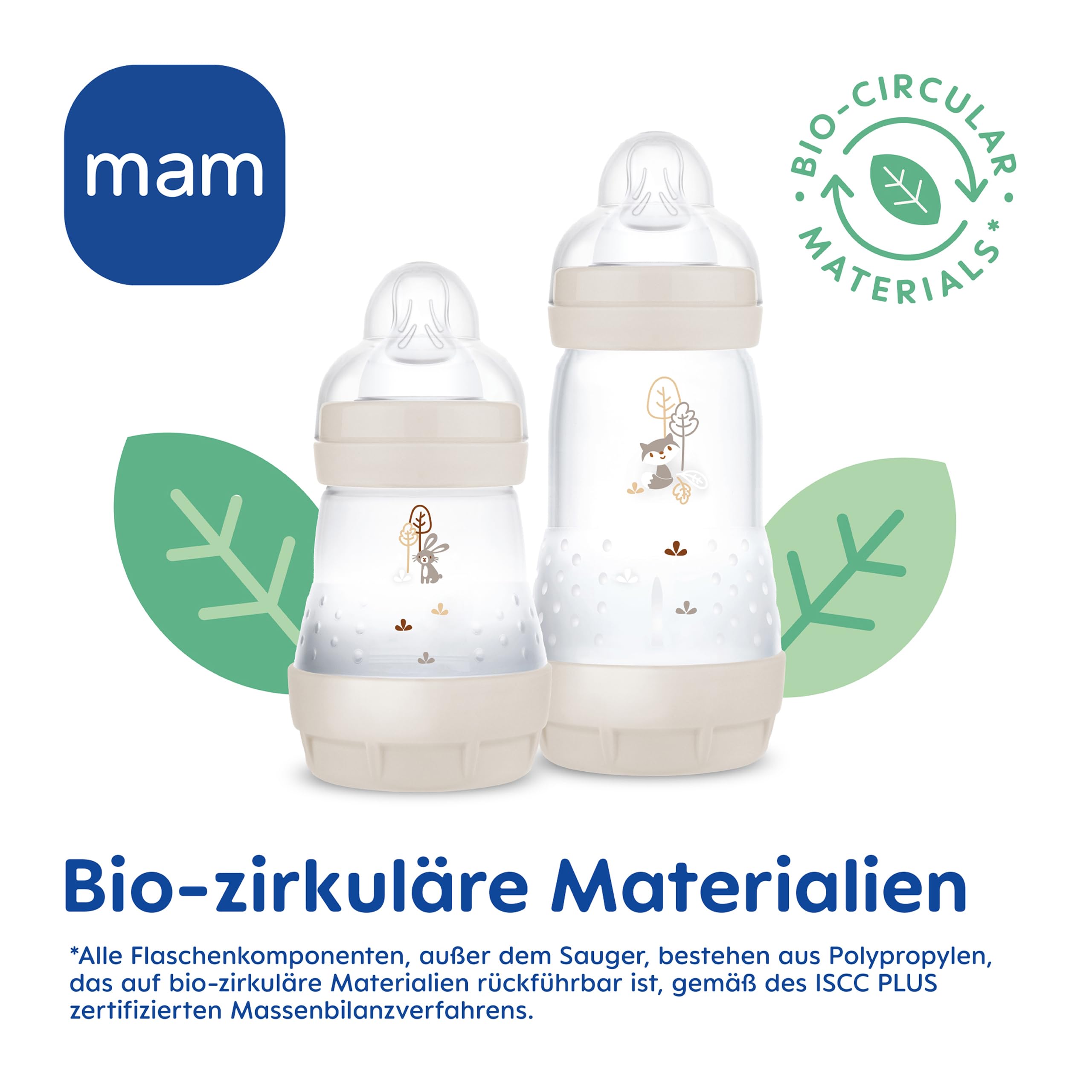 MAM Easy Start Anti-Colic Starter Set con ciuccio, bottiglie e maniglie, set regalo per bambini, dalla nascita, blu