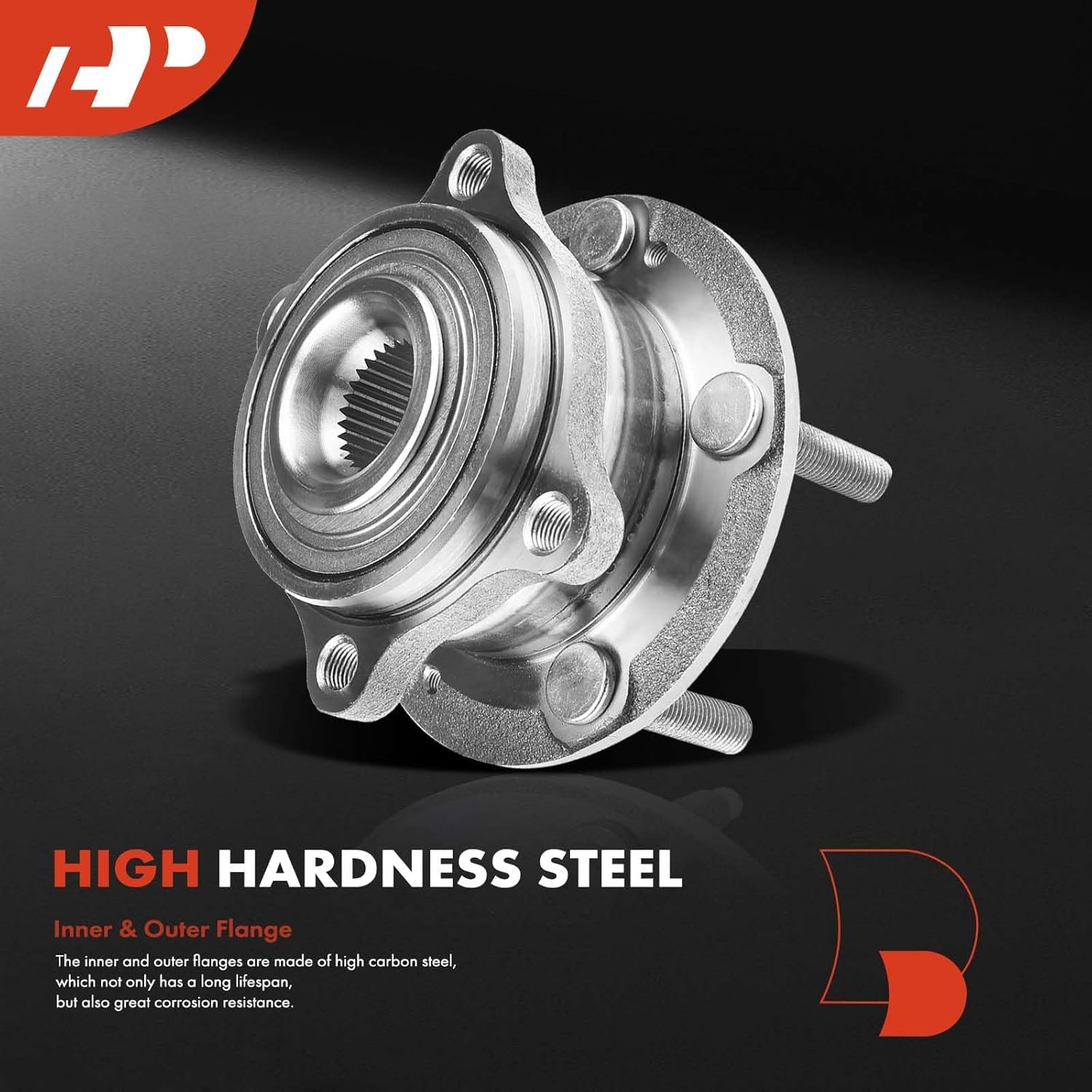 A-Premium Pair [2] Front CV Axle Shaft & Pair [2] Front Wheel Bearing and Hub Assembly Compatible with Hyundai Santa Fe 2008-2009 V6 2.7L 4-Speed Automatic Transmission 5-Lug Replace # 495000W110