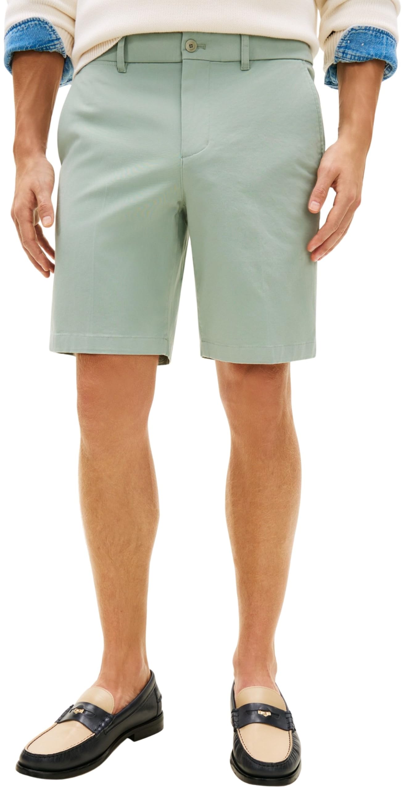 Tommy Hilfiger Men's Half Ewb Harlem Short Chino MW0MW42294 Chino Shorts, Grey, 38W