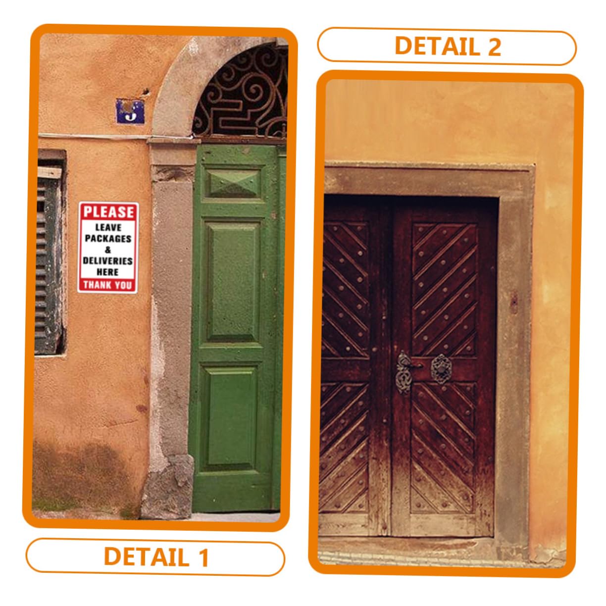 Gogogmee Bright Contrast Sign Decal Wall Sticker Sticker Letters Packages Here Sign Pvc Suitable for Home