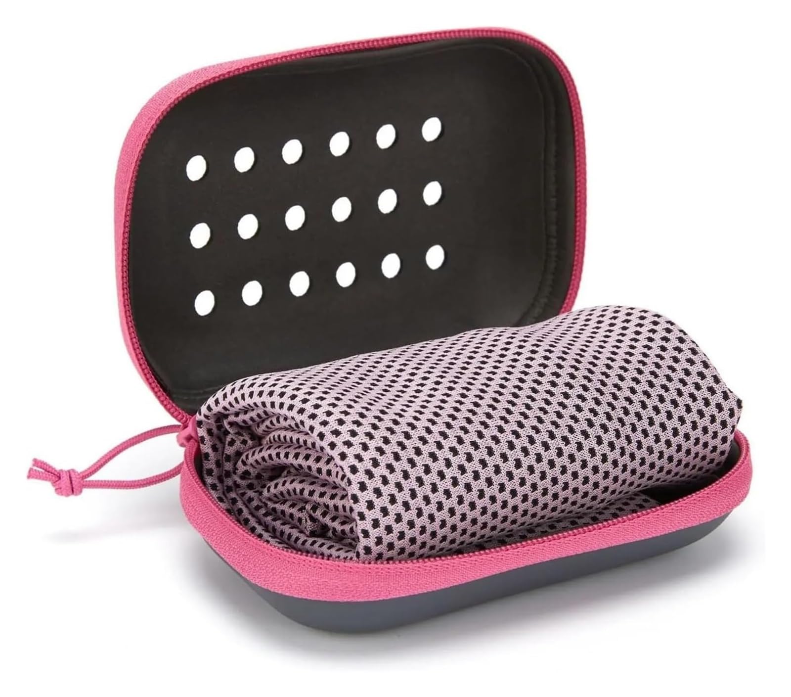Serviette rafraîchissante en Coton et Polyester | Serviette rafraîchissante multicolore for le sport, for le Camping en plein air et la natation(Pink)