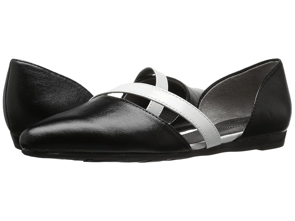 

LifeStride Quell (Black/White) Women's Dress Flat Shoes