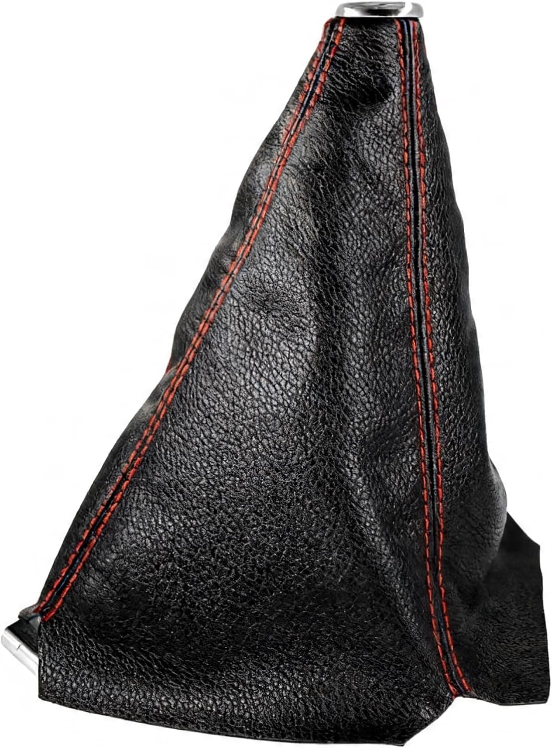 Automotive Shift Knob Dust Cover, Leather Construction, Shifter Boot Cover Replacement Part, Universal Fit for Manual/Automatic Transmissions Automotive Interior Accessories (Black and Red)