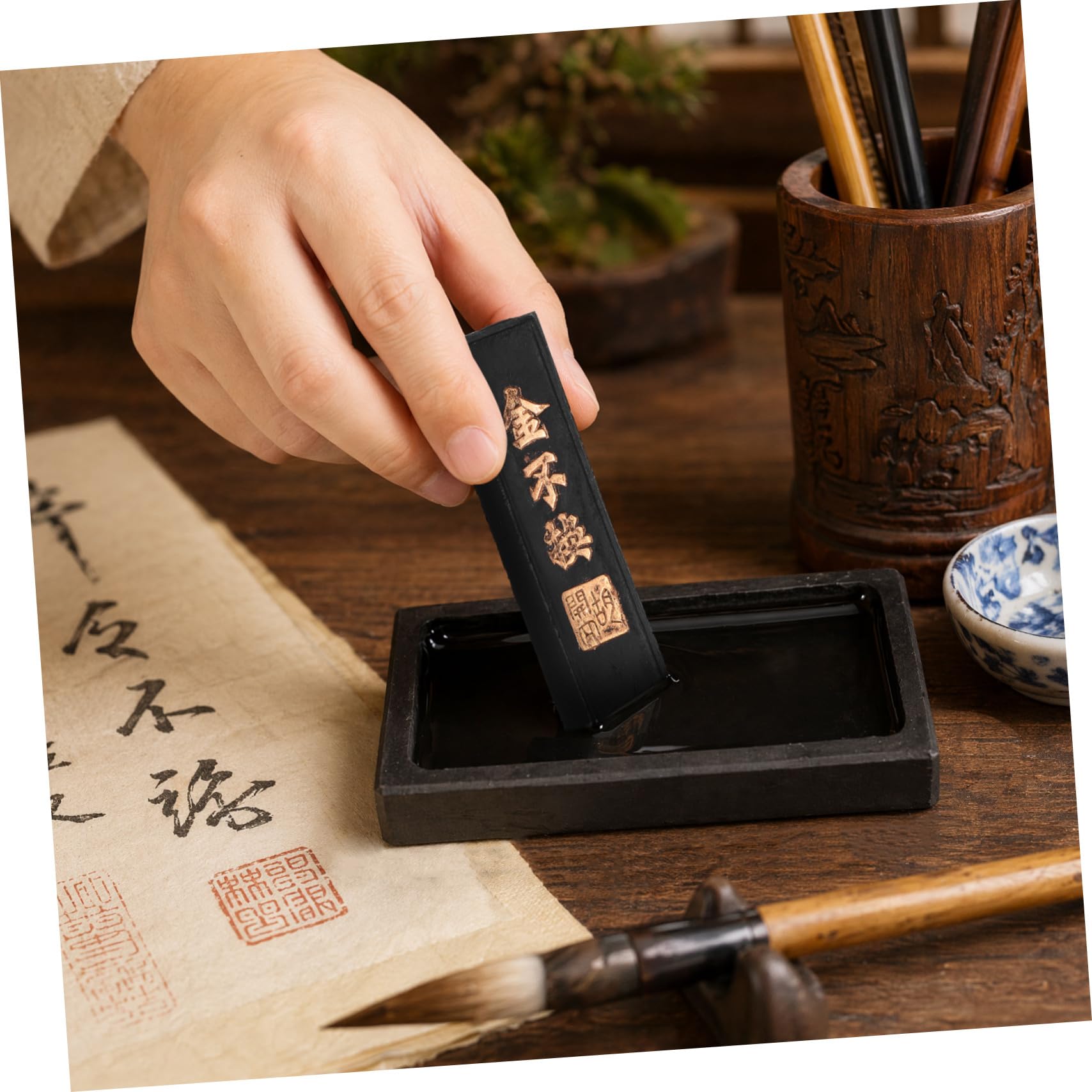 Operitacx 5ensembles Encre Chinoise Set Encre Stick Outil Pratique Pour Écriture Et Peinture Fournitures Pour Étudiants