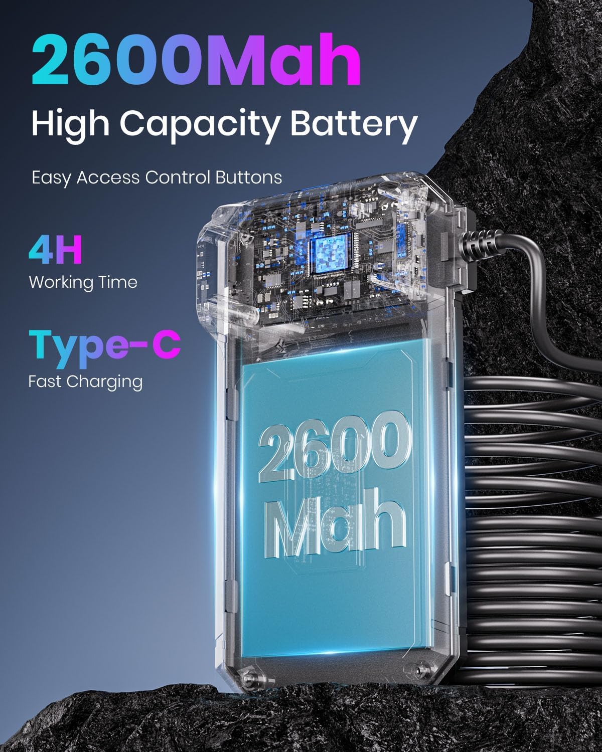 Endoscope Camera with Light,Borescope Cameras with 4.3" IPS 1920P HD Inspection Kamera IP67 Waterproof with 8 Adjustable LEDs 16.5 FT Semi-Rigid Cable Borescopes for Sewer Drain Pipe Cool Gadgets - Image 6