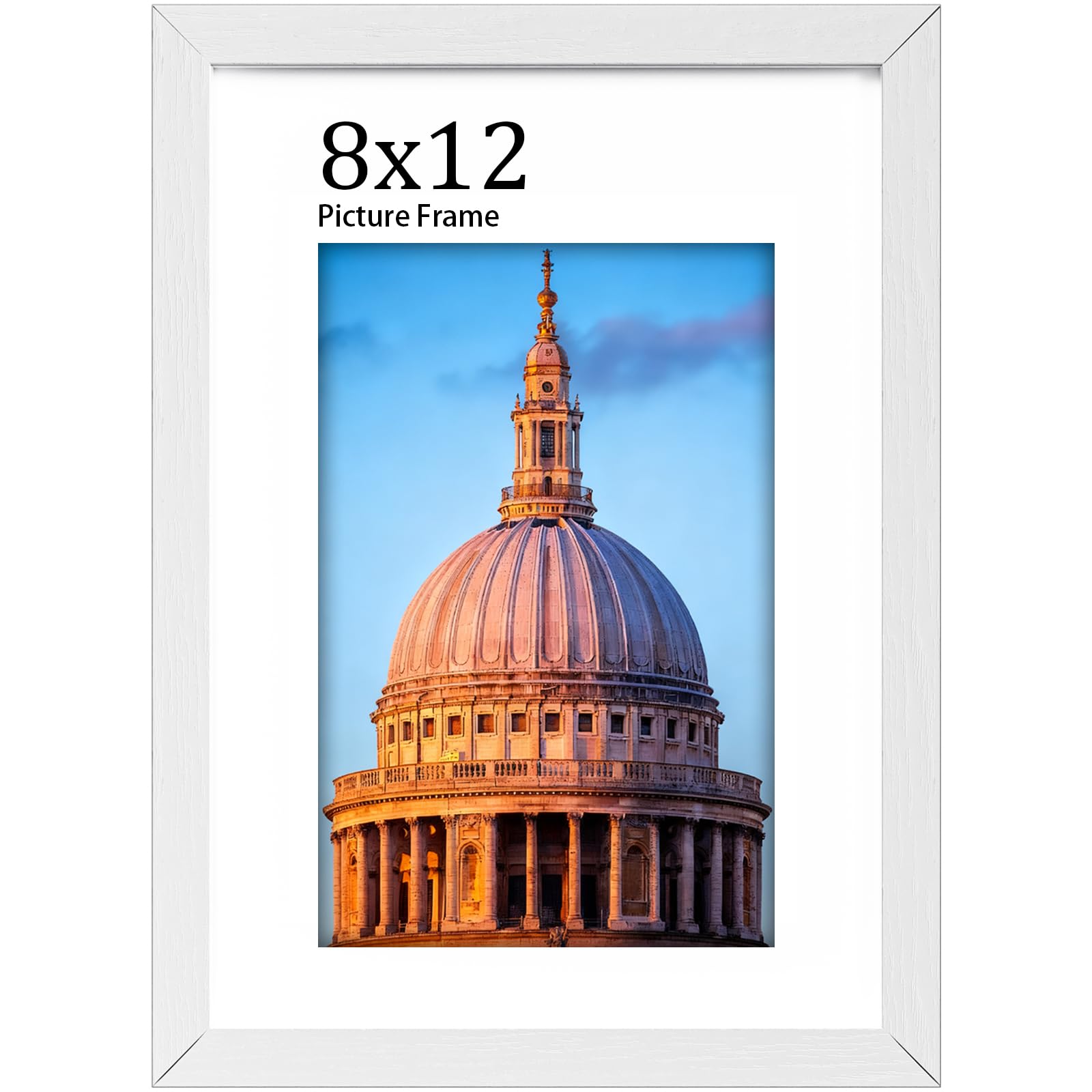 12x18 Picture Frame, Wooden Photo Frame 30.4x45.7 cm, Versatile Frame Black — image 1