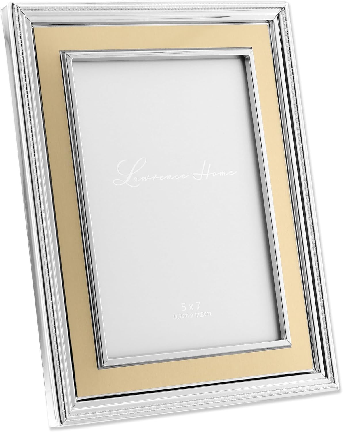 Lawrence Frames Verona Collection 5 x 7-Inch Metal Gold Picture Frame (840257)