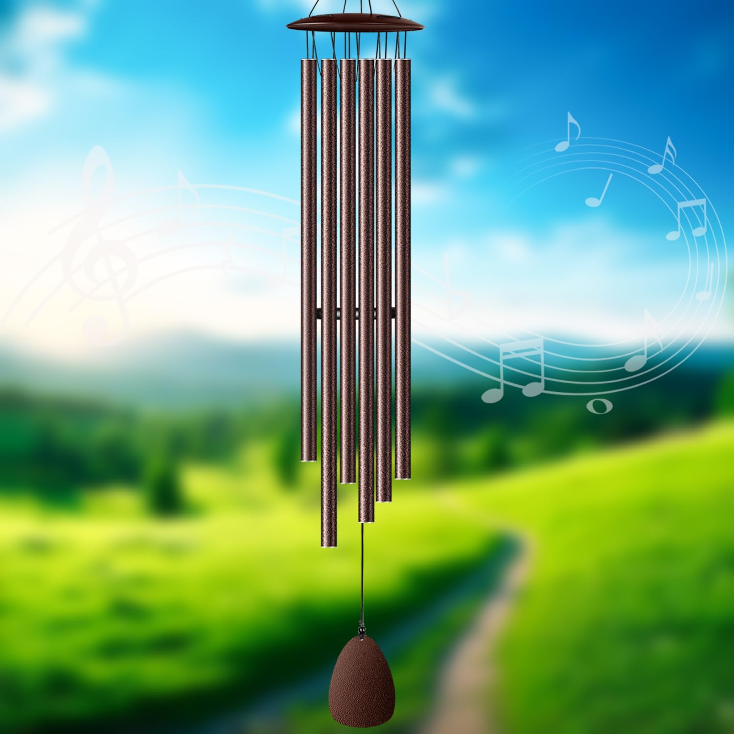 Wind Chimes for Outside, 46" Bronzed Wind Chimes Gifts for Women Christmas Birthday Retirement Thank You and Any Occasion, Memorial Sympathy Gift for