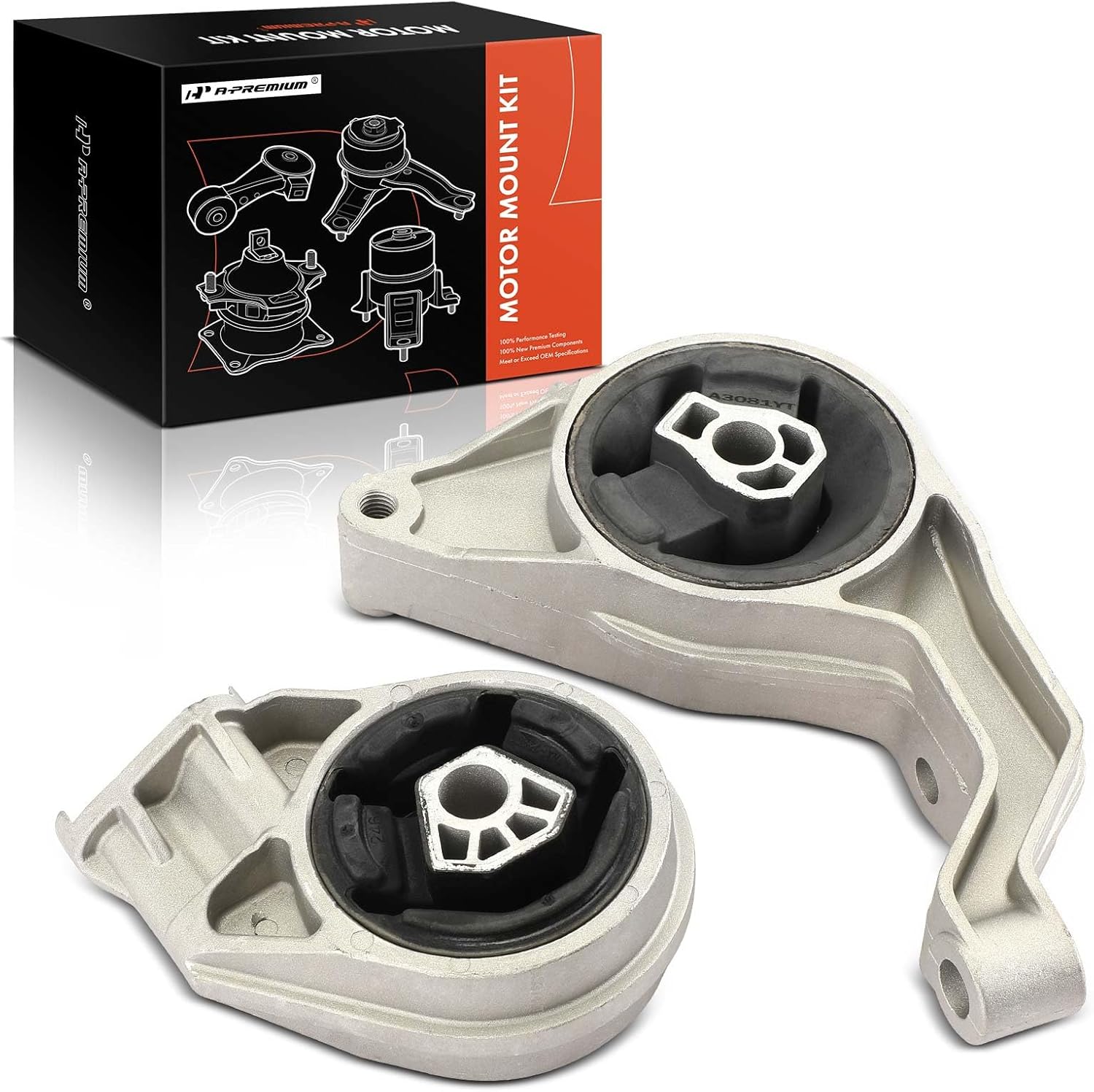 A-Premium 2PCS Front and Rear Transmission Mount Kit Compatible with Chevrolet HHR 2006-2011, Cobalt 2005-2010 & Pontiac G5 2007-2010 & Saturn Ion 2005-2007, 2.0L 2.2L 2.4L, Automatic Transmission