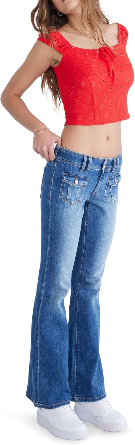 Flare Low-Rise Jean, Dark WASH, 000R - Image 2