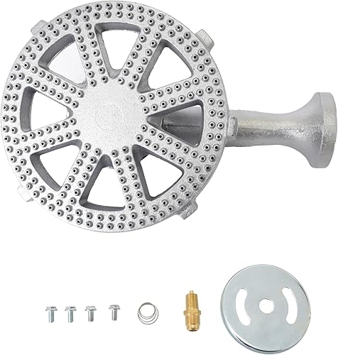 Miniatura 7 de COOKAMP Cast Iron Propane Burner Head with Brass Fitting Orifice (SH12RH - DIY Burner & Regulator)