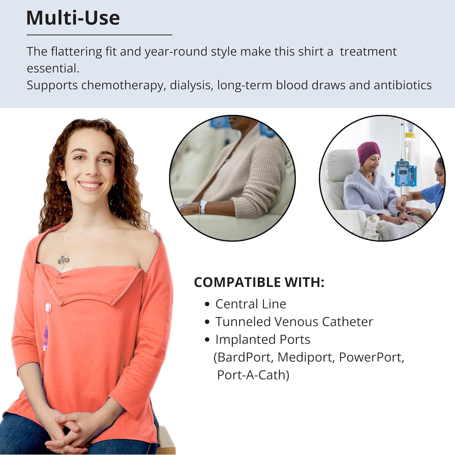 Women’s Long-Sleeve Chest Port Access Shirt - Image 3