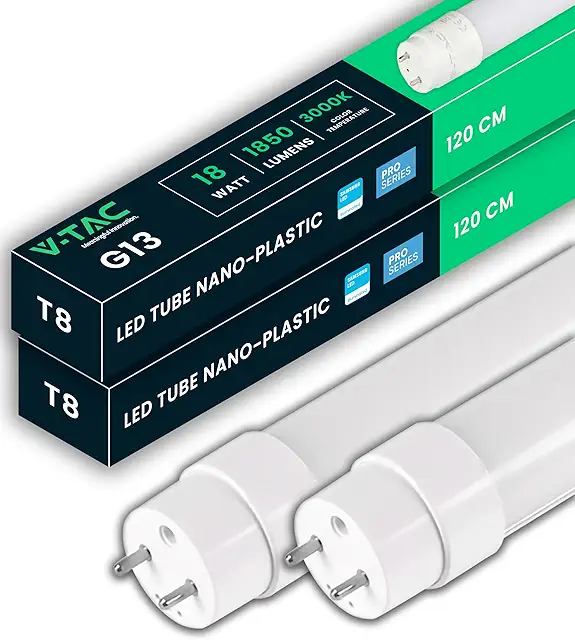 V-TAC Tubes LED 120cm T8 G13 18W - Éclairage LED Économique