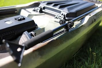 YakAttack ParkNPole RotoGrip Pole Holder | Stakeout Pole Holder | Track Mount Kayak Accessories | 2.4 Low Profile | Made in USA | Compatible with GearTrac, MightyMount & More | Kayak Rail Accessory