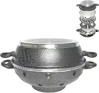 Churrasqueira Multiuso Vigorosa Para Fogão 4 Em 1 N30 Bolo Pão Pizza Grelhados Churrasco Tacho (Preta)