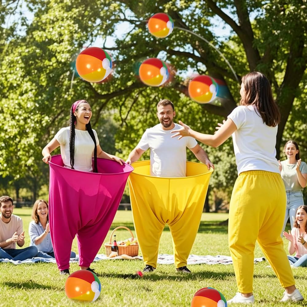 Granny Pants Gioco di lancio, 2 pezzi Granny Pants Yard Game per adulti e bambini, con 10 palline per saltare e 1 pompa per palloncini, gioco all'aperto per feste in giardino, parco, spiaggia